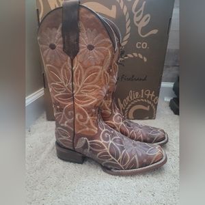 Corral Circle G Ladies Floral Cowboy Boots 7.5